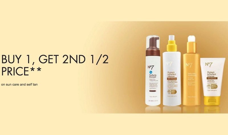 Buy One Get One 50% Off on No7 at Boots